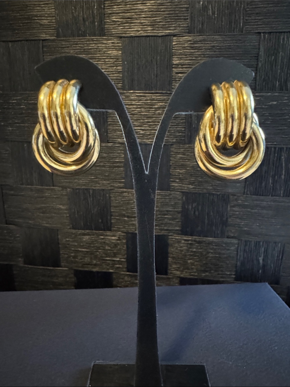 Gold-Tone Multi-Hoop Cluster Stud Earrings